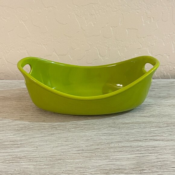 Rachael Ray Baking Dish Lime Green Oval 12 oz - Picture 1 of 8